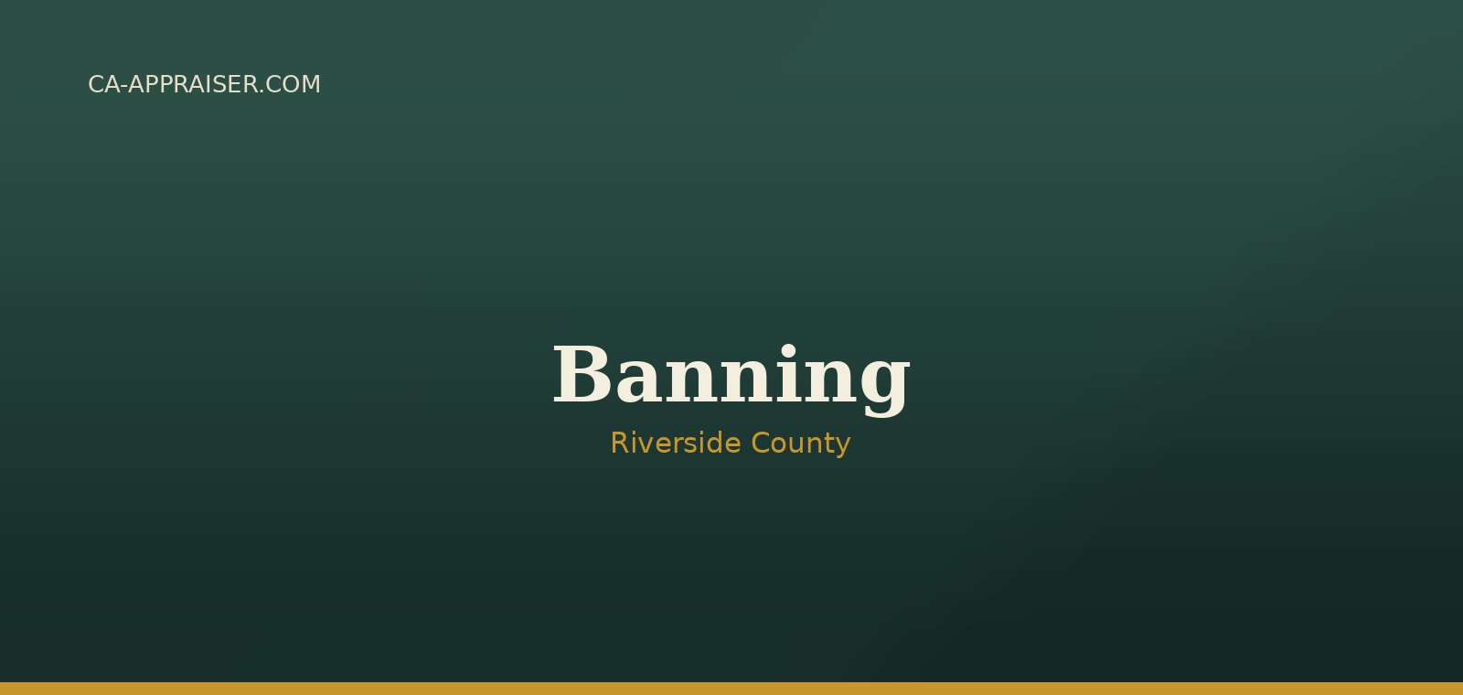 Residential real estate in Banning, Riverside County