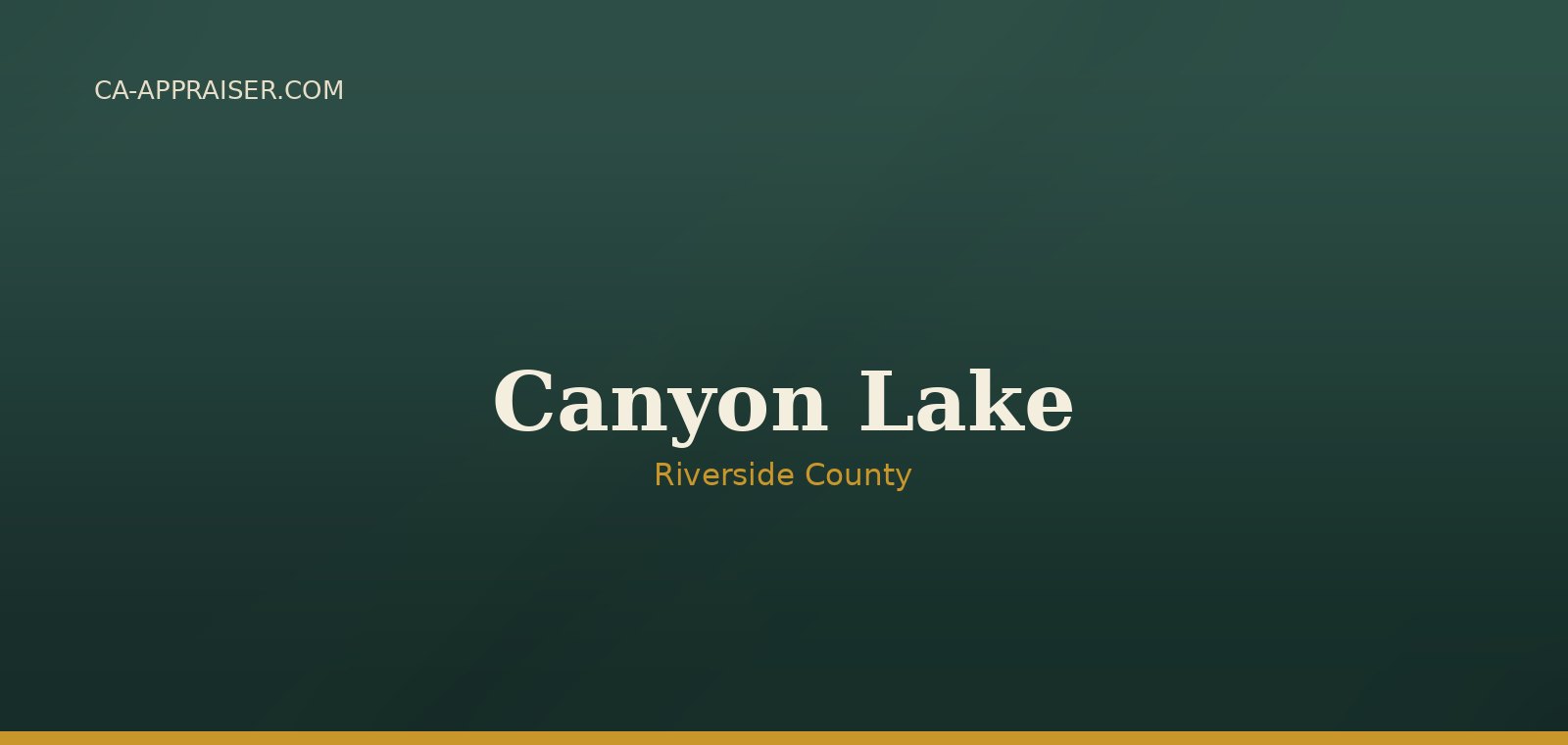 Residential real estate in Canyon Lake, Riverside County