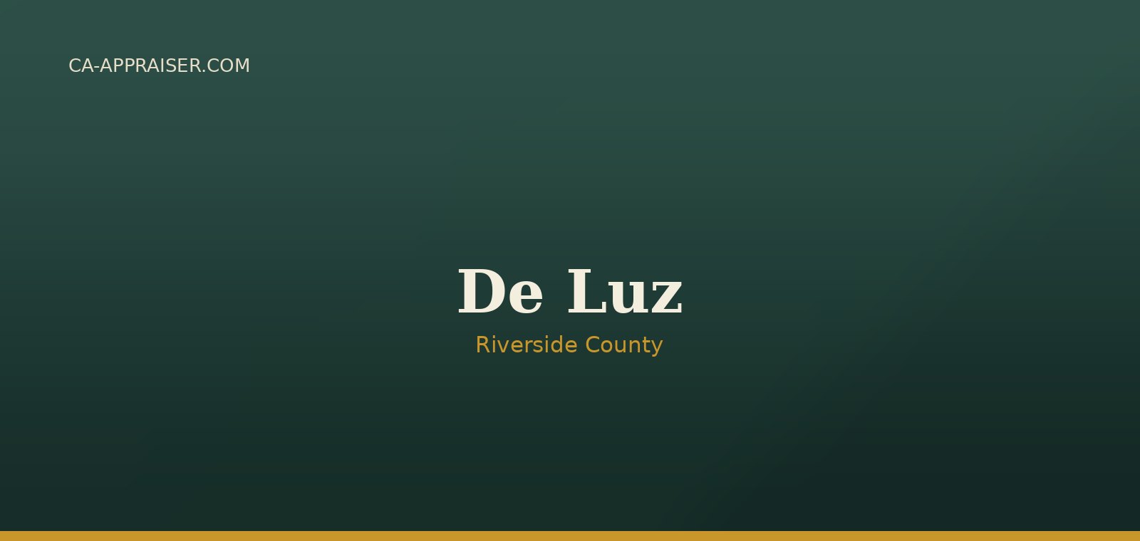 Residential real estate in De Luz, Riverside County