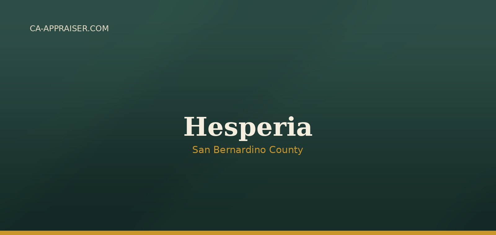Residential real estate in Hesperia, San Bernardino County