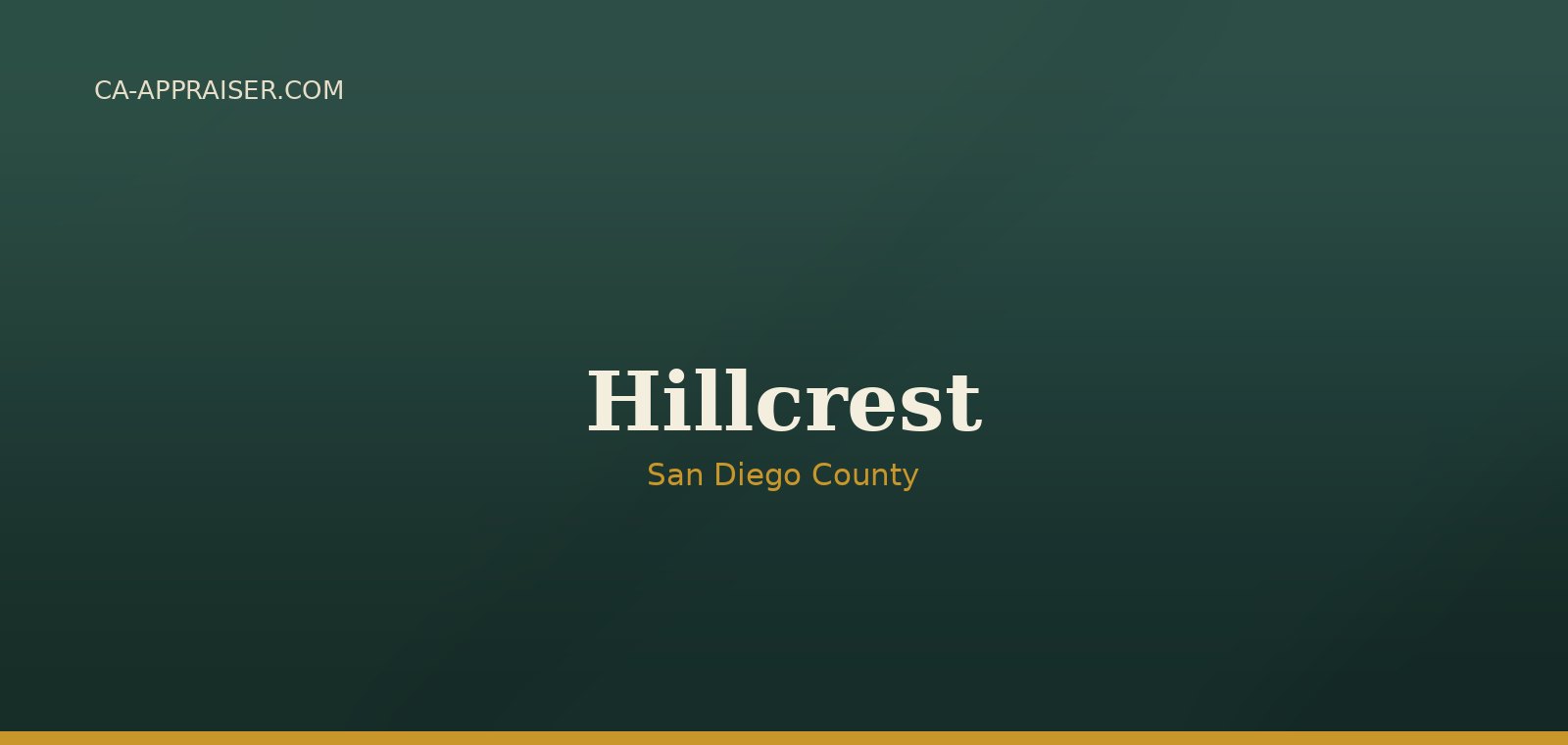 Residential real estate in Hillcrest, San Diego County