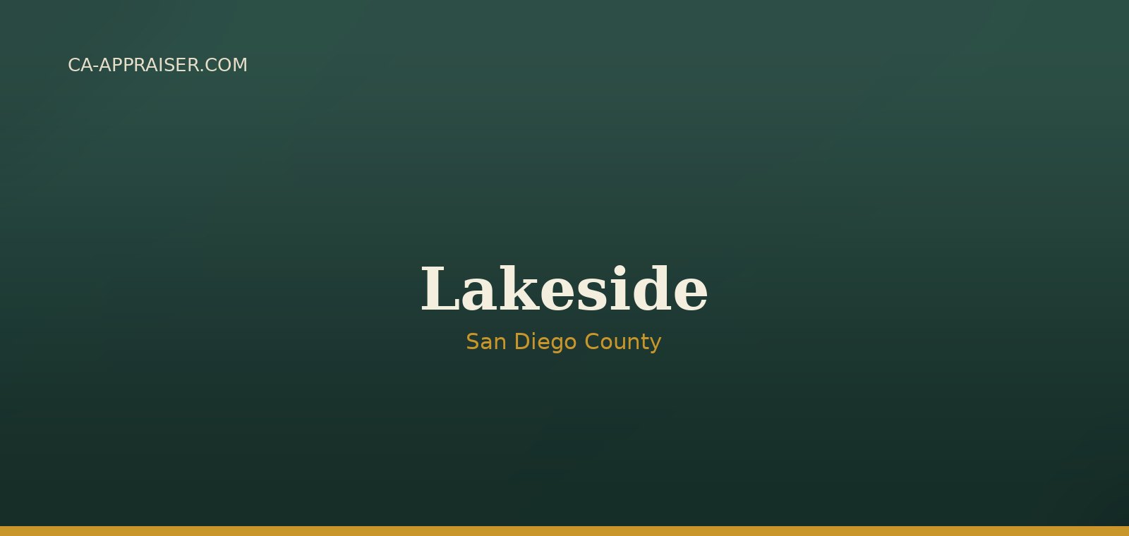 Residential real estate in Lakeside, San Diego County