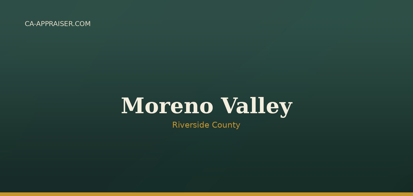 Residential real estate in Moreno Valley, Riverside County