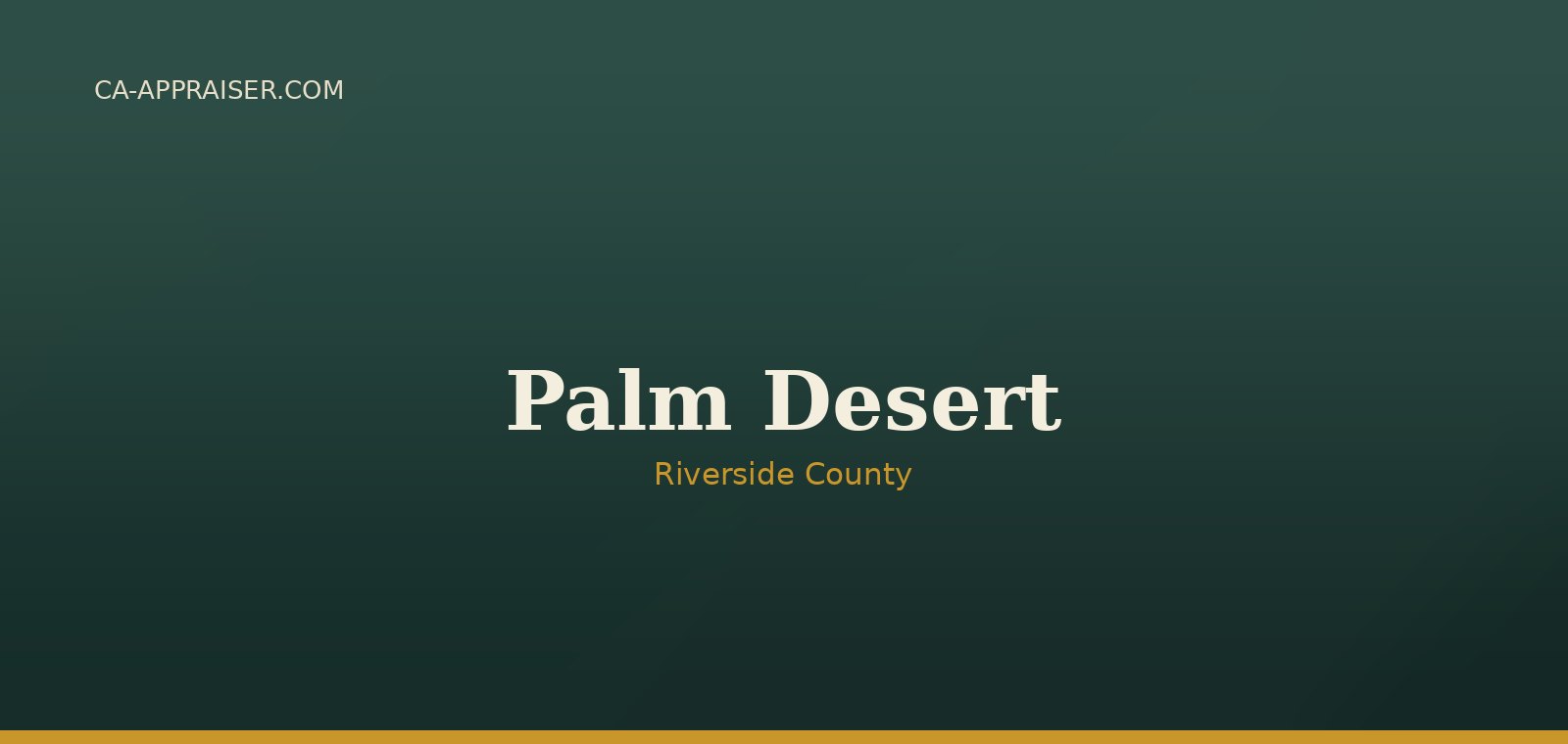Residential real estate in Palm Desert, Riverside County