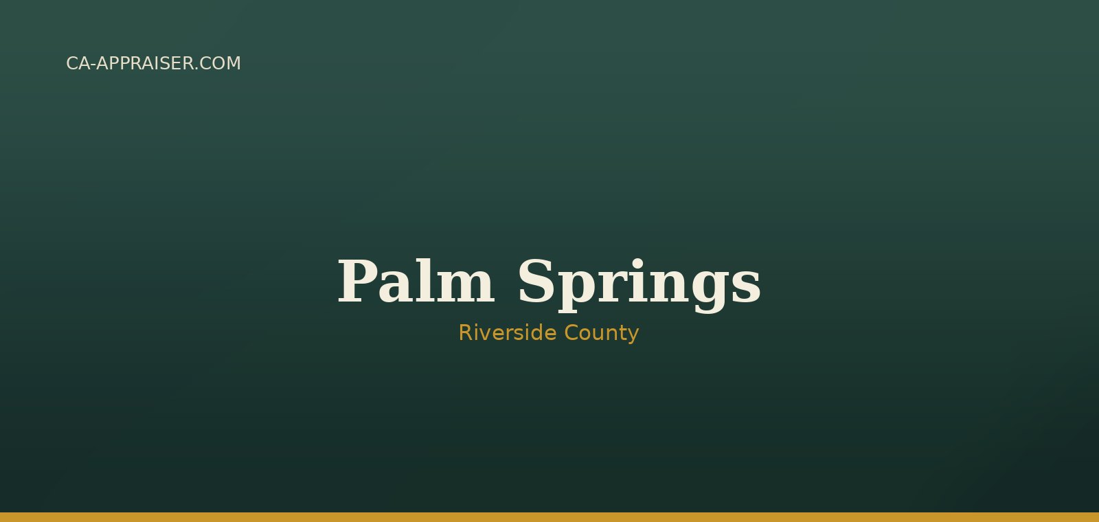 Residential real estate in Palm Springs, Riverside County