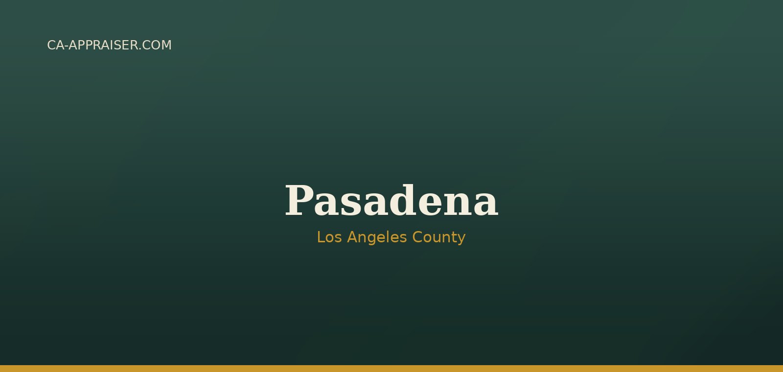 Residential real estate in Pasadena, Los Angeles County