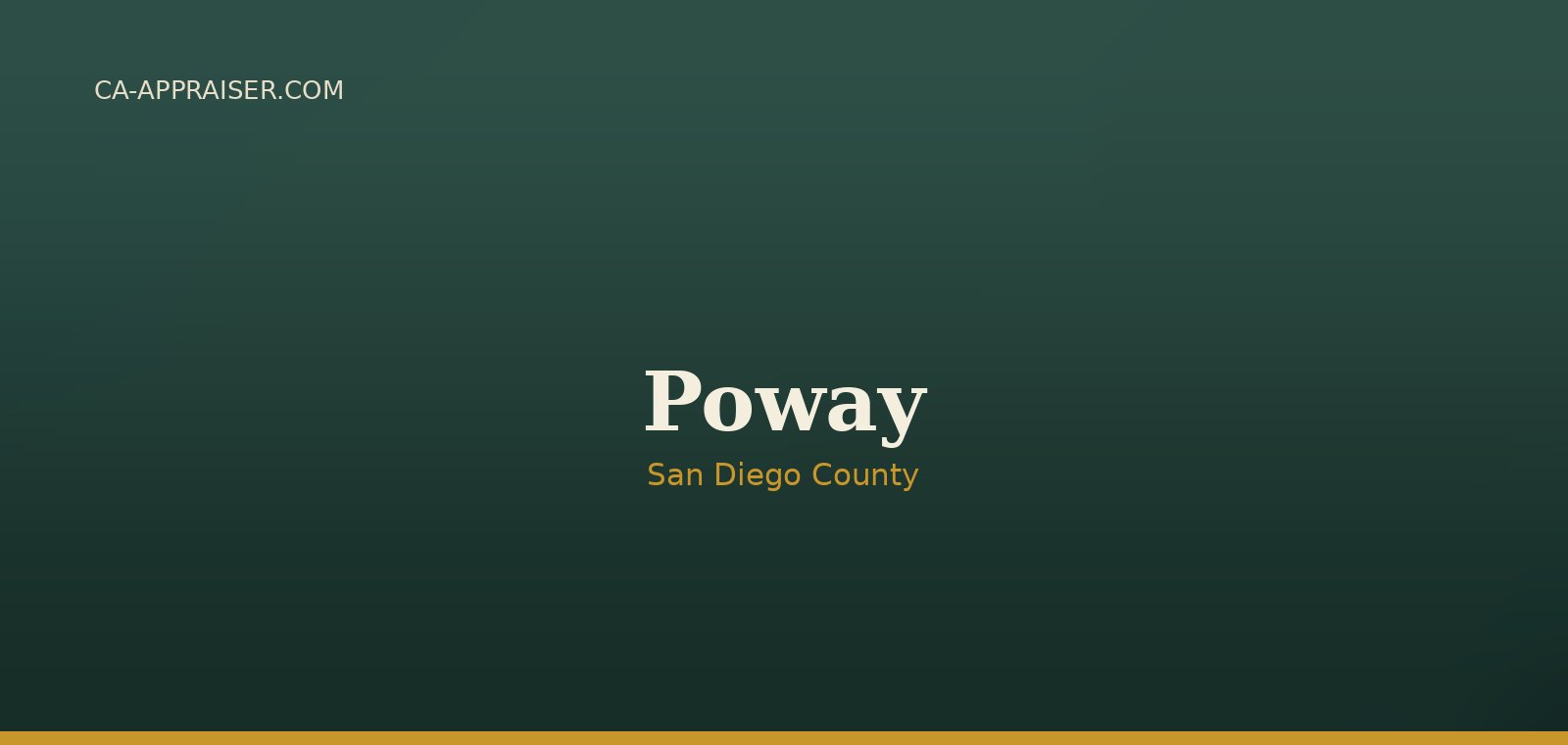 Residential real estate in Poway, San Diego County