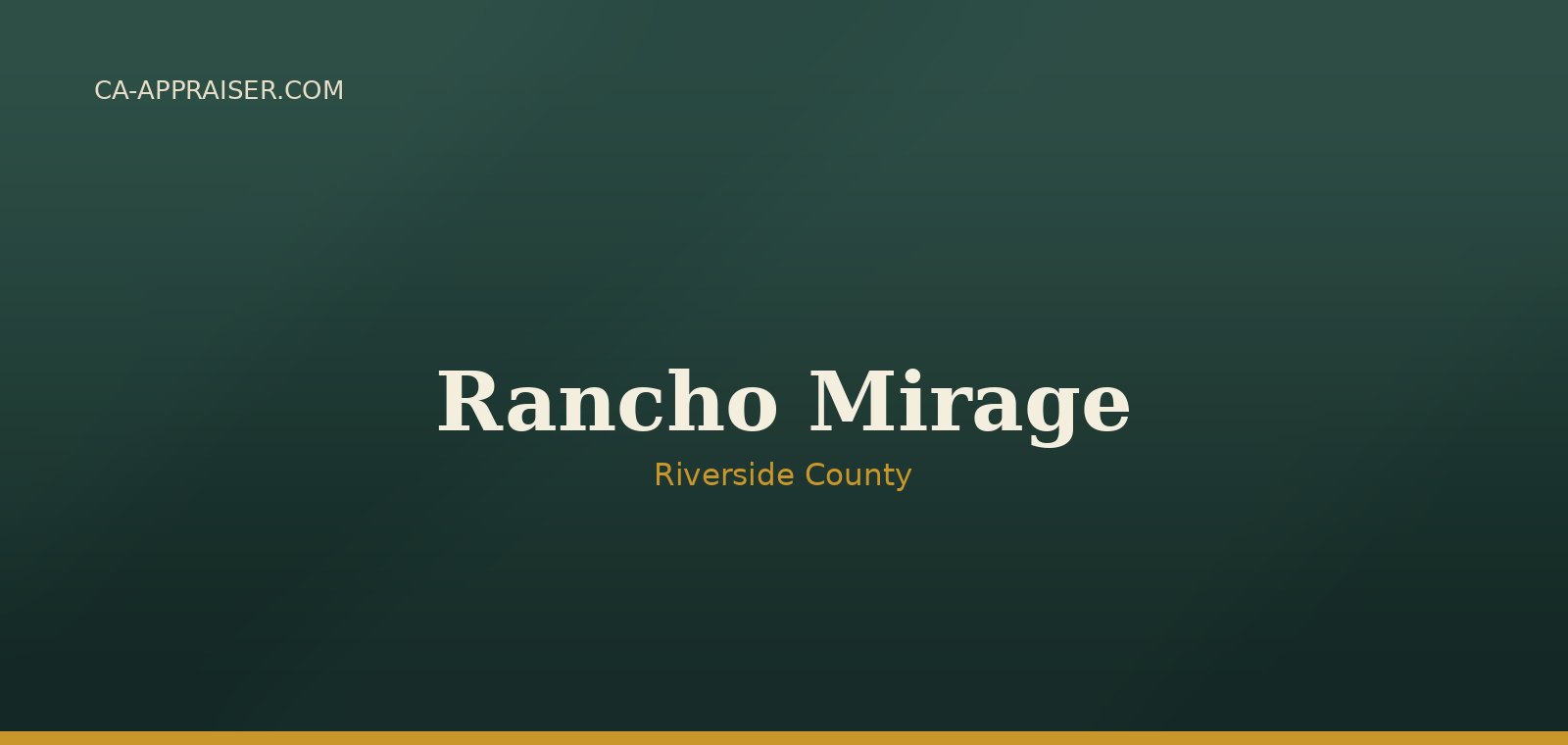 Residential real estate in Rancho Mirage, Riverside County