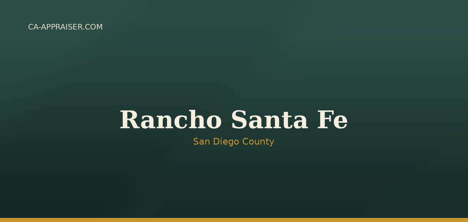 Residential real estate in Rancho Santa Fe, San Diego County