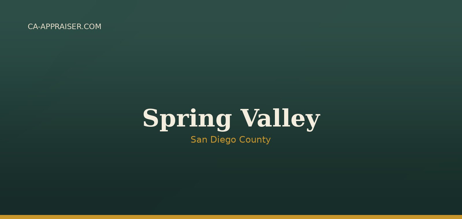 Residential real estate in Spring Valley, San Diego County