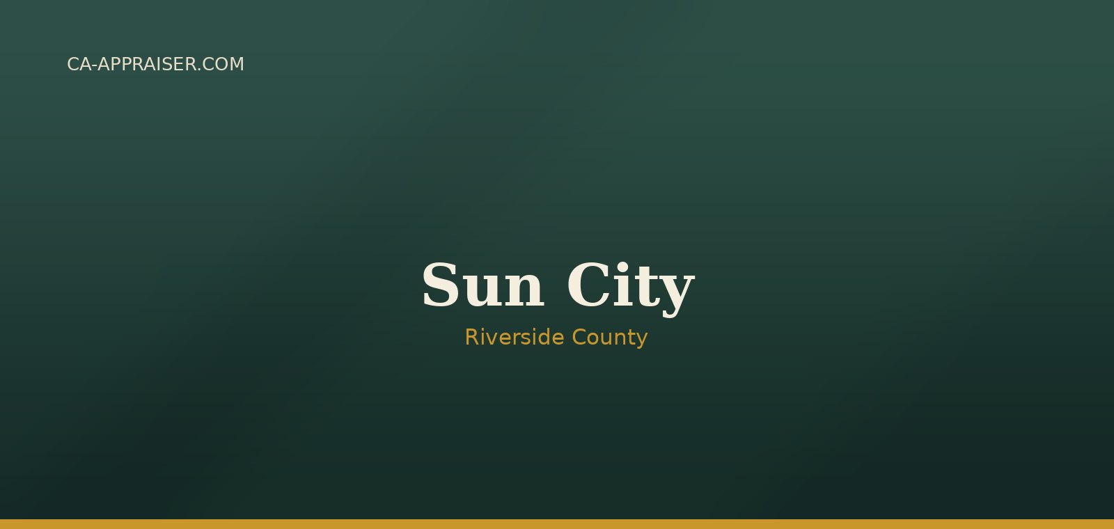 Residential real estate in Sun City, Riverside County