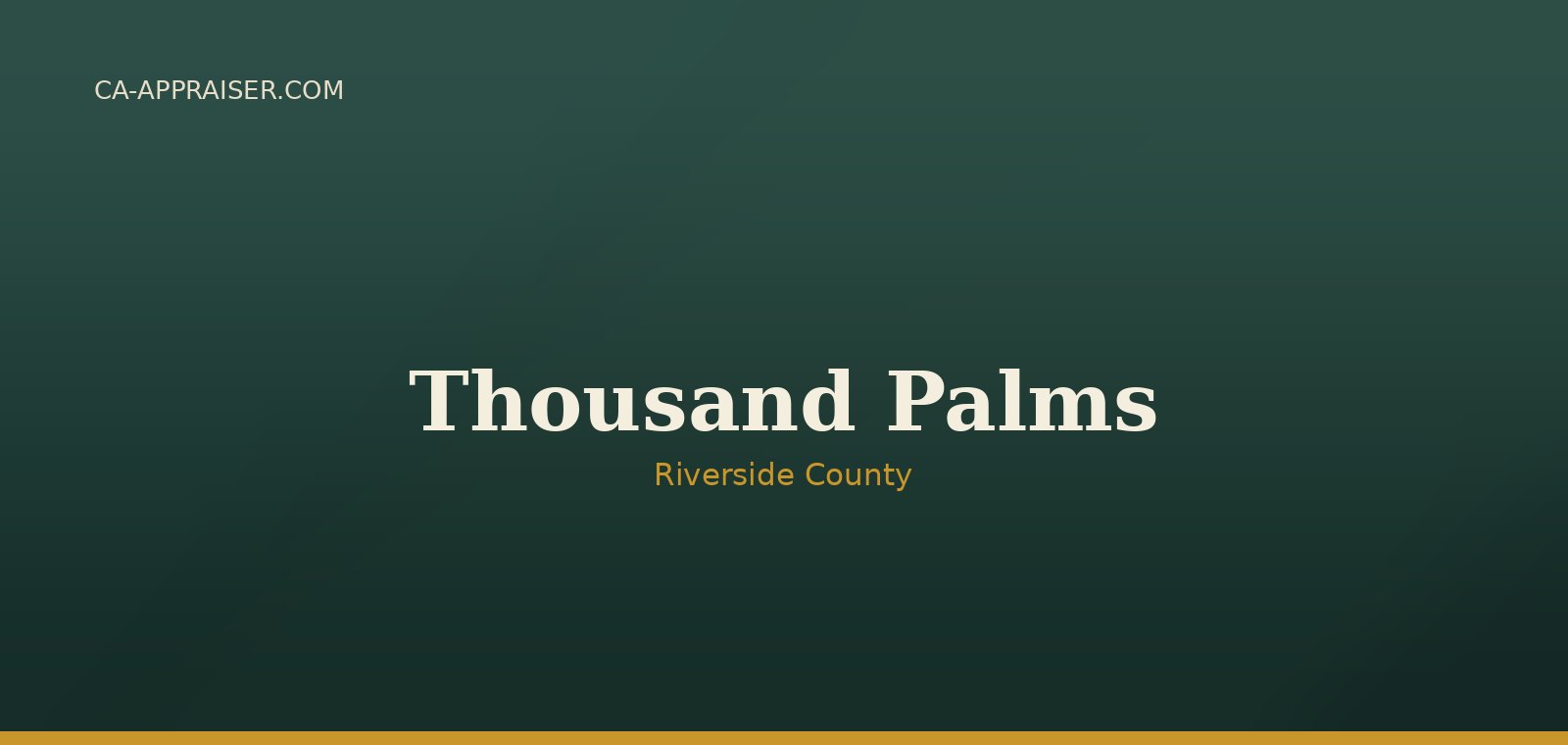 Residential real estate in Thousand Palms, Riverside County