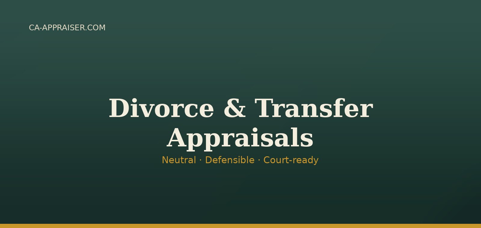 Divorce Appraisals